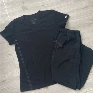 black scrubs